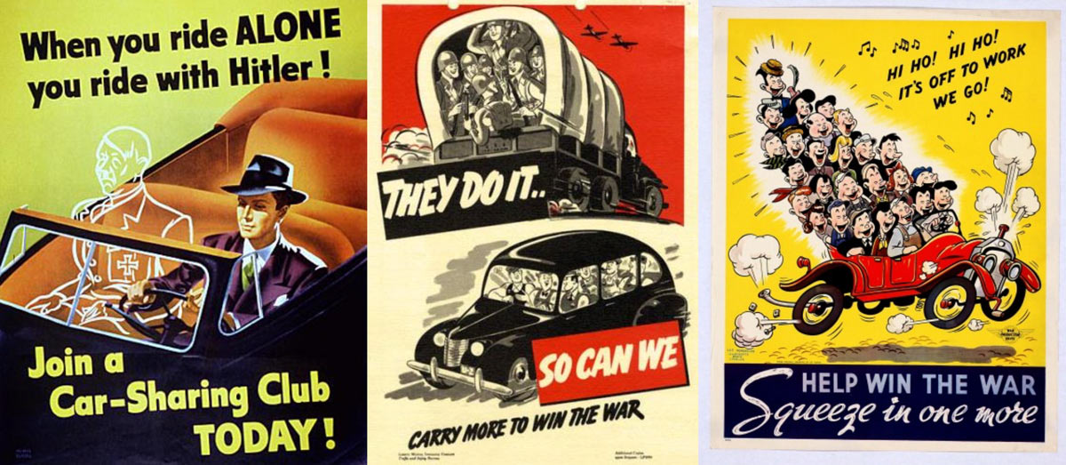 World War 2 Carpooling Posters